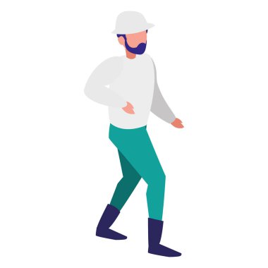 Giysi tırmanma genç adam