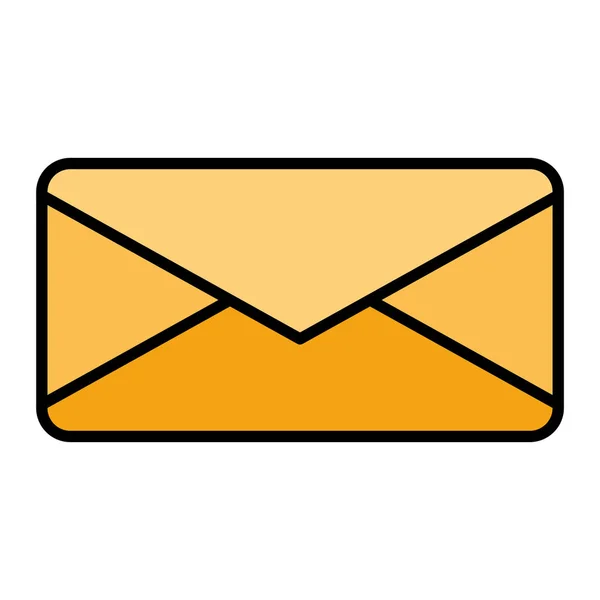 Geïsoleerde postpictogram envelop — Stockvector