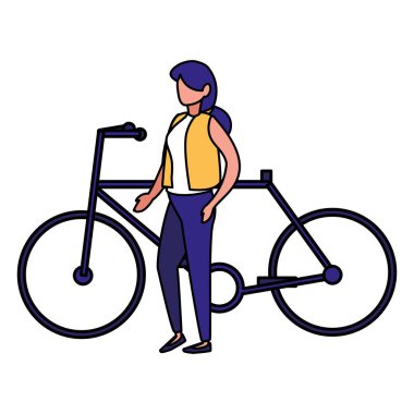 Bisiklet genç kadın