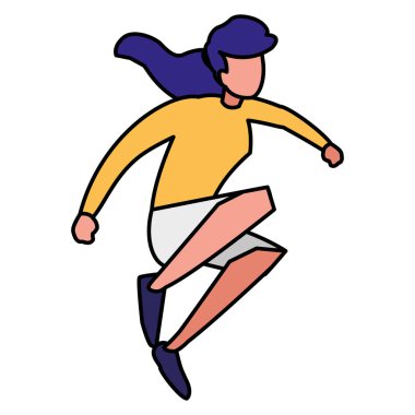 Genç kadın pratik exercice