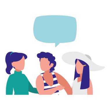 bir grup genç insan karakterleri modelleme