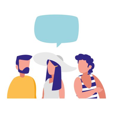 bir grup genç insan karakterleri modelleme