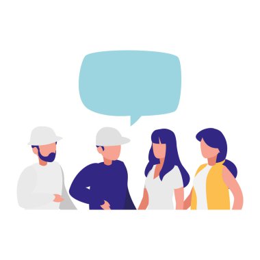 bir grup genç insan karakterleri modelleme