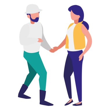 giysi ve kadın tırmanma genç adam