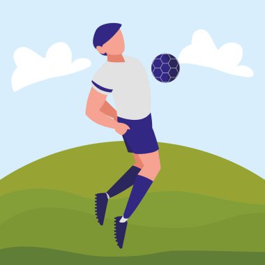 futbol oynayan genç adam