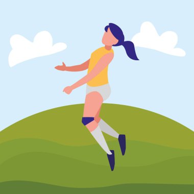 Genç kadın pratik exercice