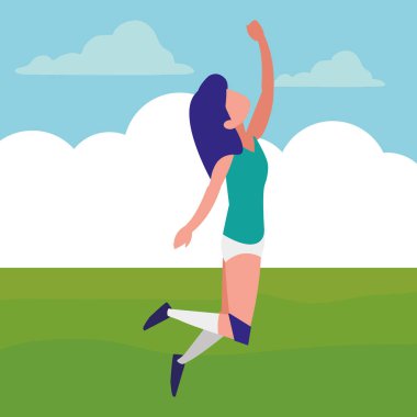 Genç kadın pratik exercice