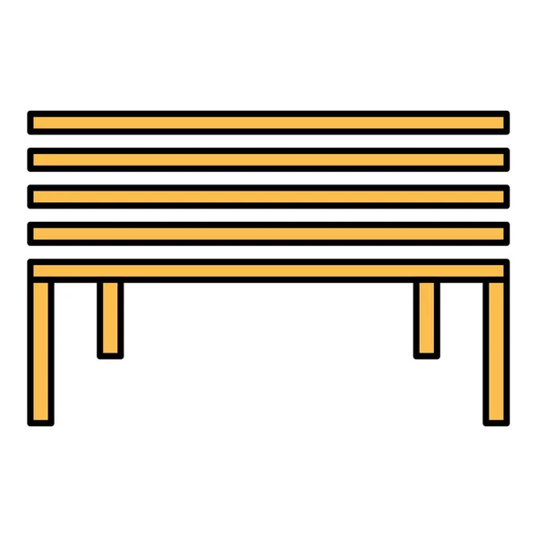 Wooden park chair icon — Stock Vector