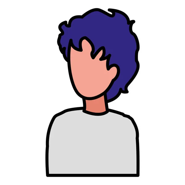 Joven hombre modelado carácter — Vector de stock