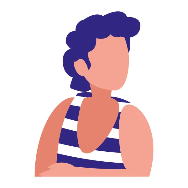 Hombre con ropa de playa — Vector de stock