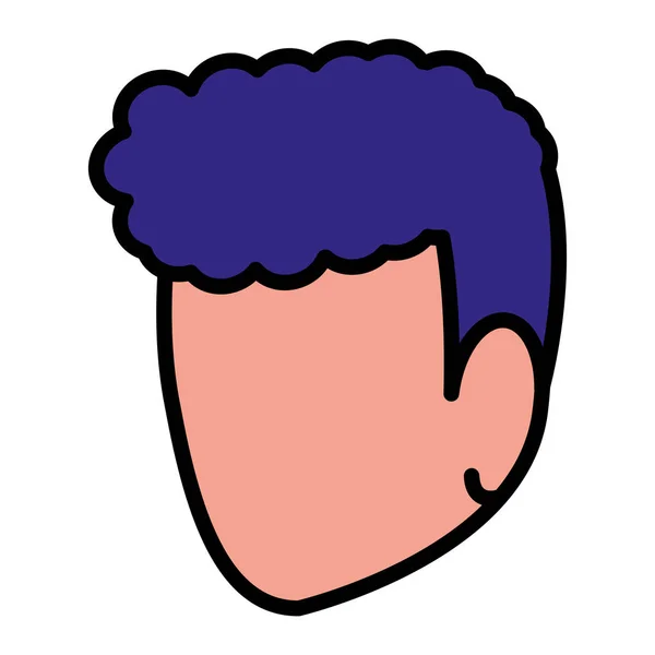 Jonge man hoofd avatar karakter — Stockvector