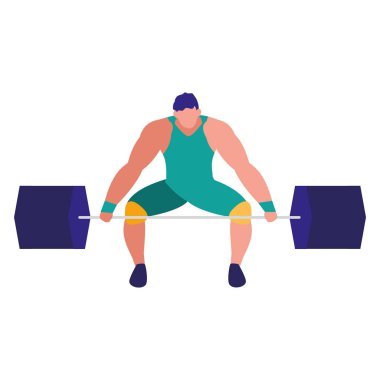 çizgi film halterci simgesi 