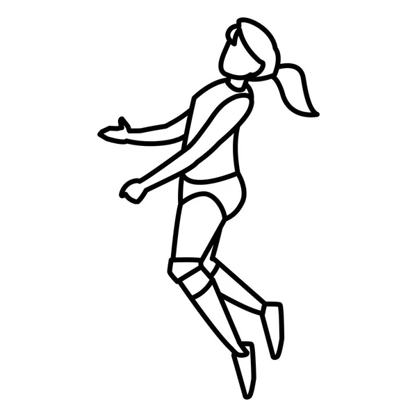 Jonge vrouw beoefenen exercice — Stockvector