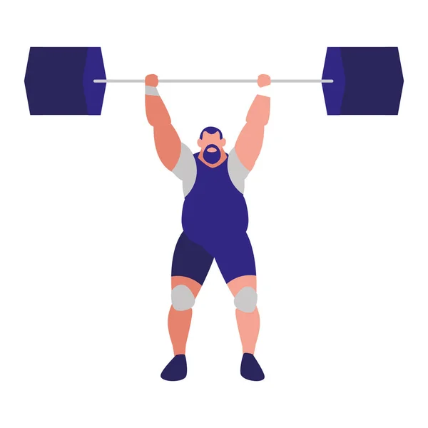 Cartoon weightlifter icon — Stock Vector