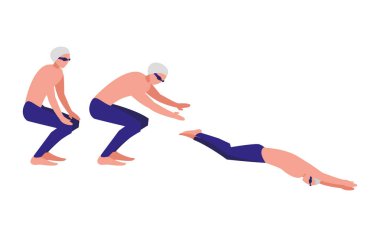 Genç yüzücüler tasarım