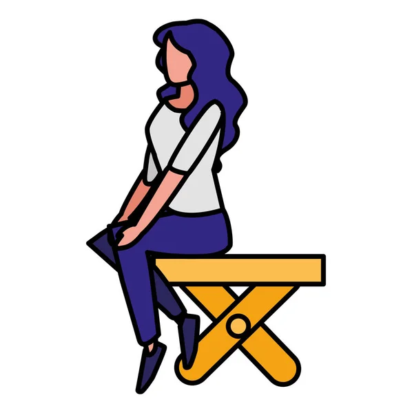 Avatar vrouw pictogram — Stockvector