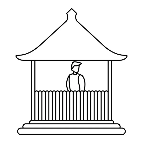 Diseño de quiosco de parque — Vector de stock