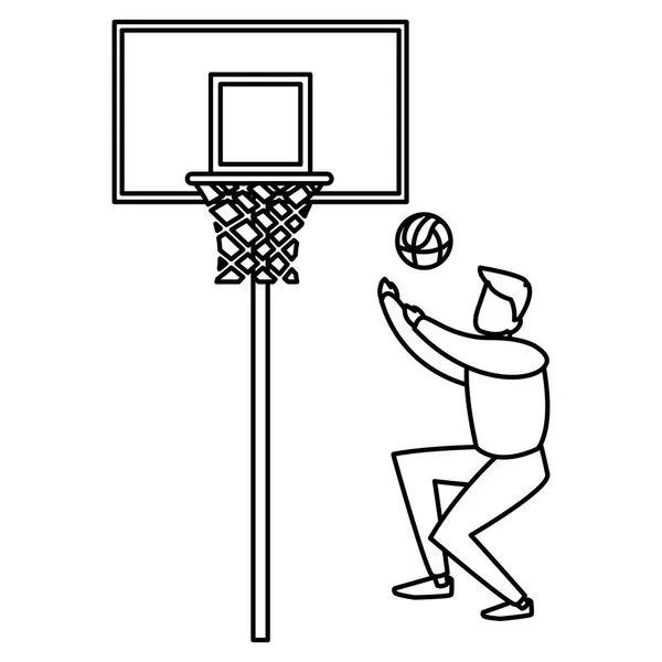 Basket-ball design sportif — Image vectorielle