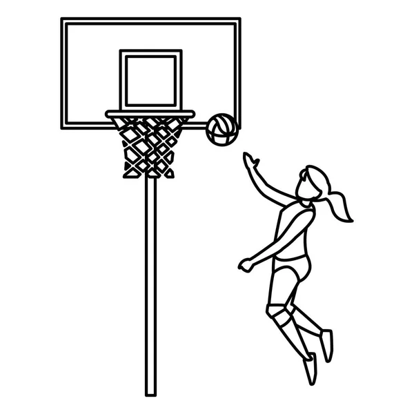 Μπάσκετ αθλητισμού σχεδιασμού — Διανυσματικό Αρχείο