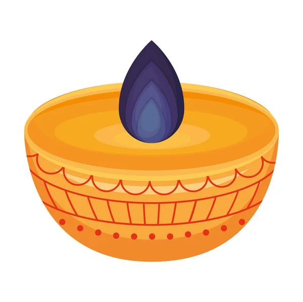 Diseño de vela diwali — Archivo Imágenes Vectoriales