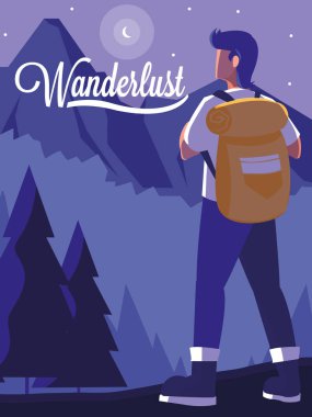 dağlar ve seyahat etmek yolculuk tutkusu ile manzara