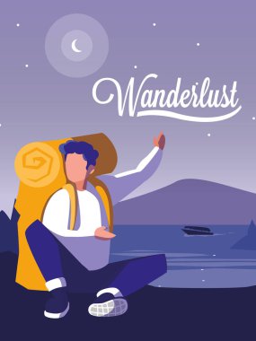 sahne peyzaj dağlar ve seyahat etmek yolculuk tutkusu ile