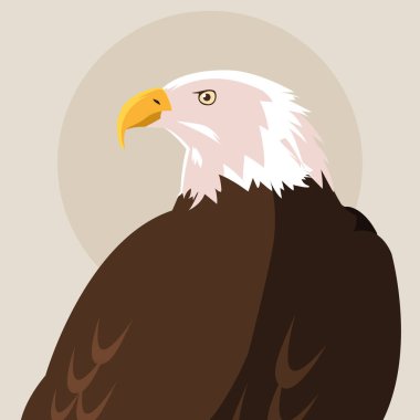 kel kartal kuş simgesi