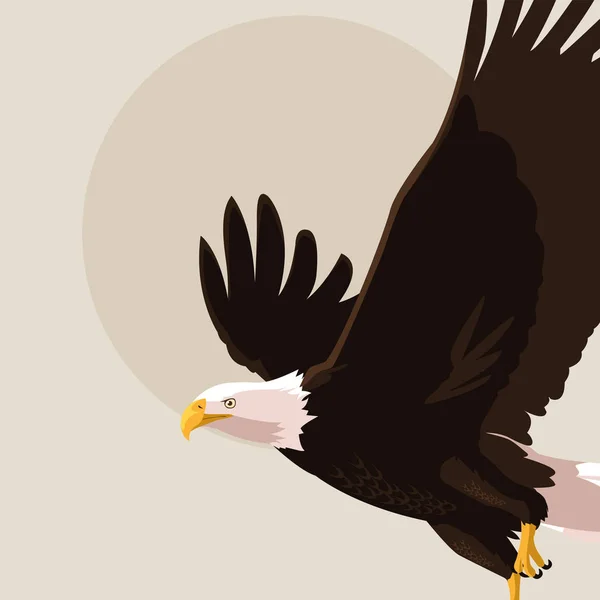 Лисий орел птах літає — стоковий вектор