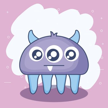 sevimli canavar kart simgesi