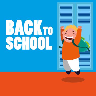 mutlu öğrenci çocuk okul salonunda