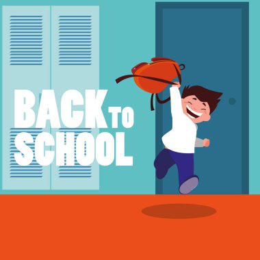 mutlu öğrenci çocuk okul salonunda