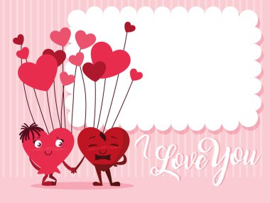 şirin kalpler çift balon helyum ile