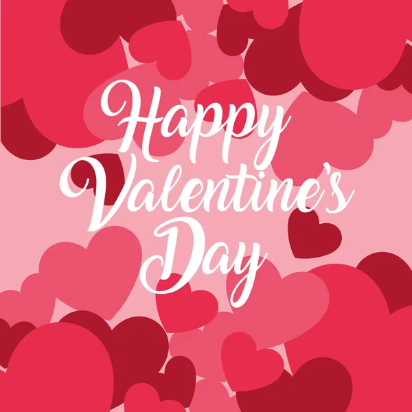 Valentines kaart met hart patroon — Stockvector