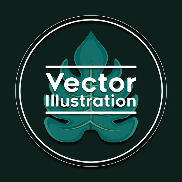 List rostliny dekorativní rám — Stockový vektor