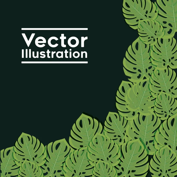 Dekorative Rahmen mit Blättern Pflanzen Muster — Stockvektor