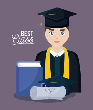 Mezuniyet Sınıfı kutlama kartı mezun olunan çocukla