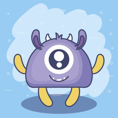 sevimli canavar kart simgesi