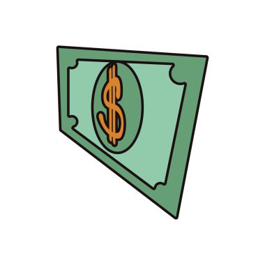 faturaları dolar para izole simgesi