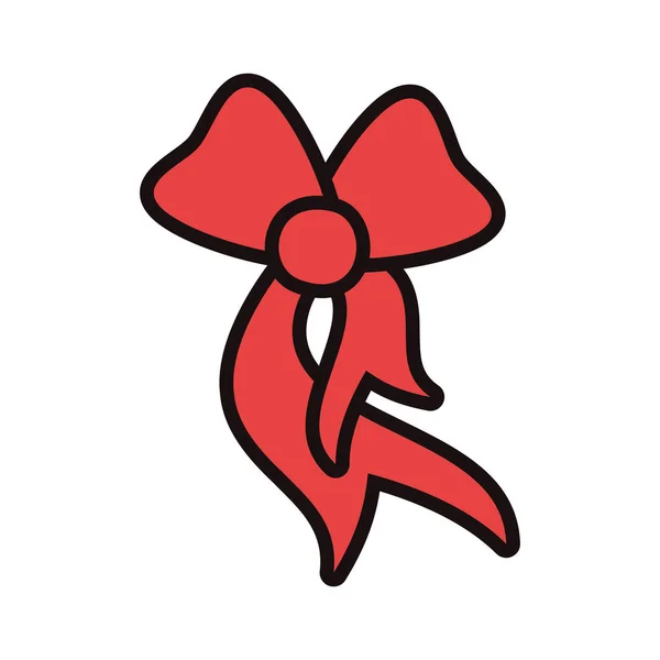 Bow ribbon isolated icon — Stock Vector