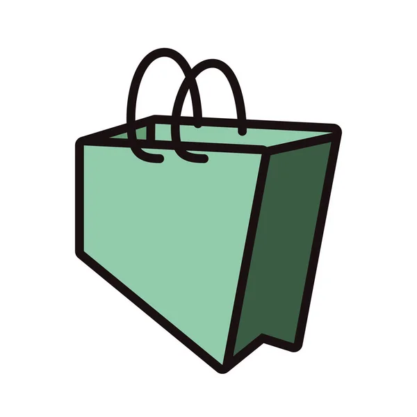Shopping bag icona di carta — Vettoriale Stock