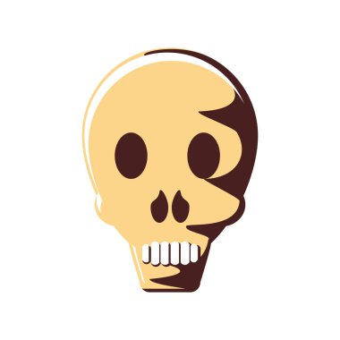 baş kafatası izole simgesi