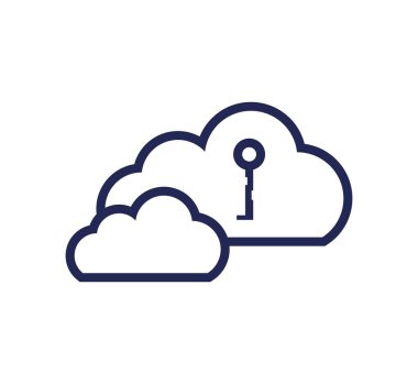 anahtar izole simgesiyle bulut