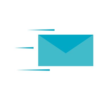 Zarf posta izole simgesi