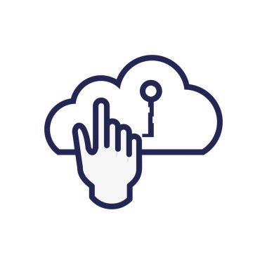 anahtar ve el ile bulut