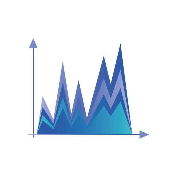 Grafické statistiky izolované ikona — Stockový vektor