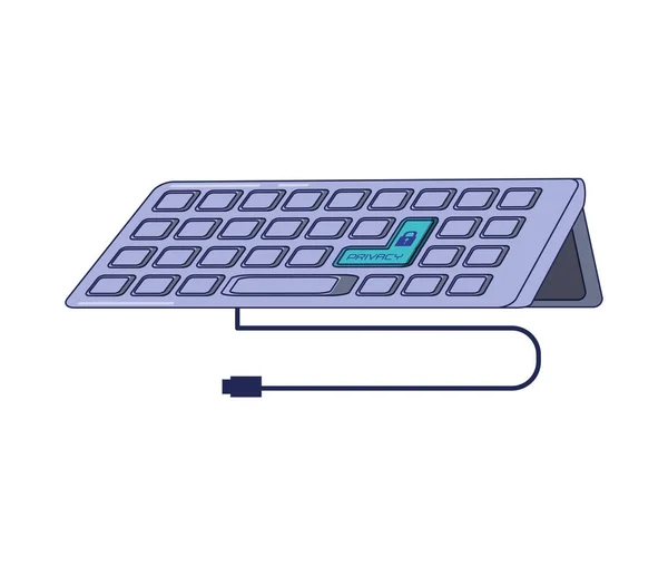 Ícone isolado computador teclado —  Vetores de Stock