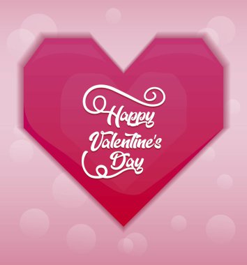 Kalpli sevgililer günü kartı.