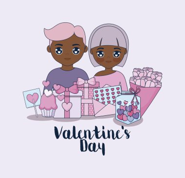 Sevgililer günü kartı Çift