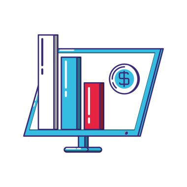 istatistik barlar Infographic bilgisayarla
