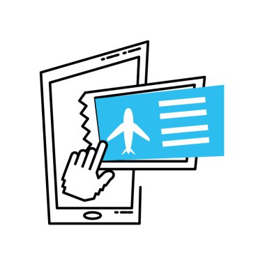 Bilet uçak ile Smartphone aygıtı